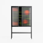Floral Pipes - Loft Cabinet - Kristin Eriksson - Antracite - Reeded glass