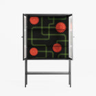 Floral Pipes - Loft Cabinet - Kristin Eriksson - Antracite - Reeded glass