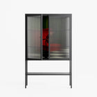 The Man Behind The Curtain - Loft Cabinet - Kristin Eriksson - Antracite - Reeded glass