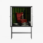The Man Behind The Curtain - Loft Cabinet - Kristin Eriksson - Antracite - Reeded glass