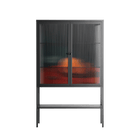 Bubbles & Oranges - Loft Cabinet - Kristin Eriksson - Antracite - Reeded glass