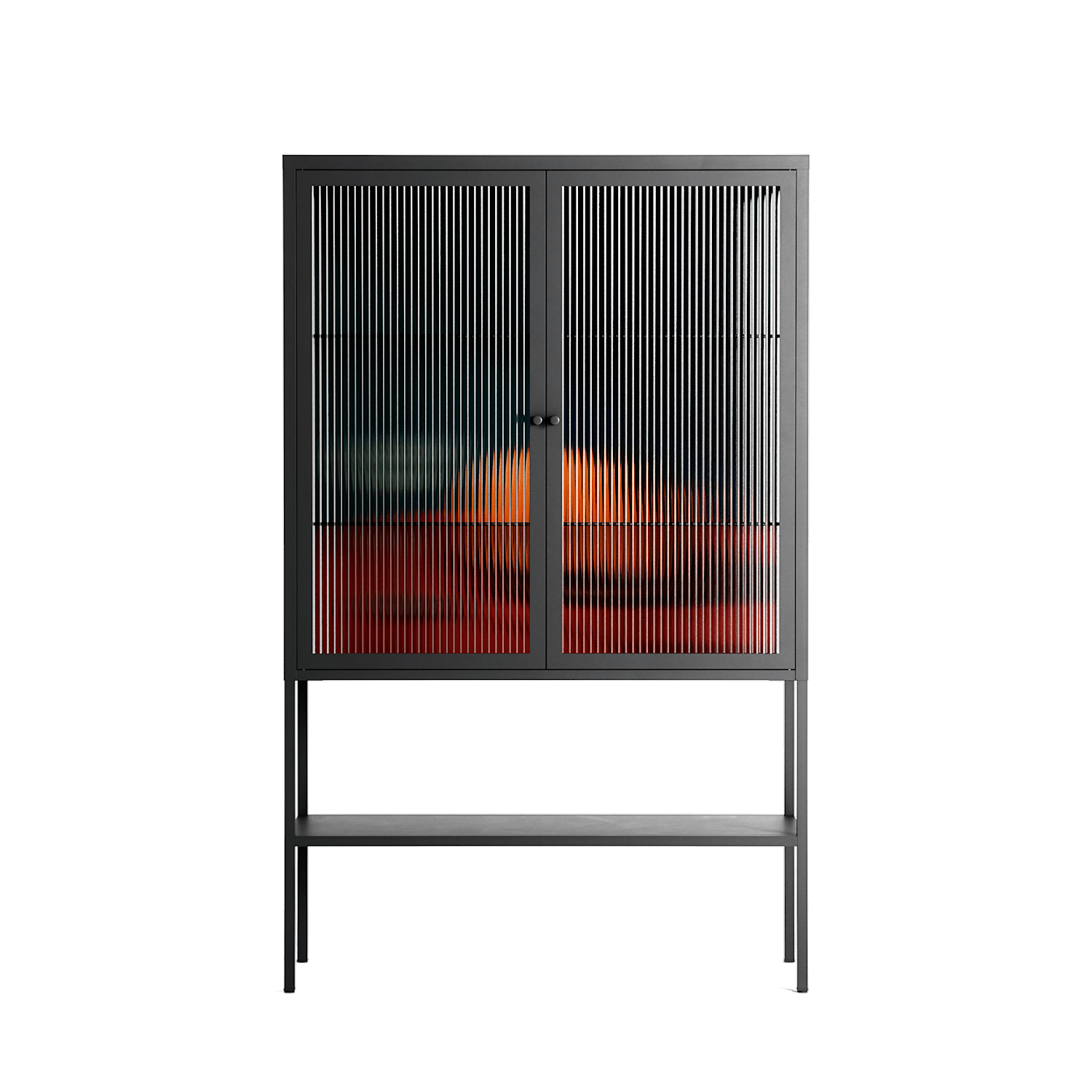 Bubbles & Oranges - Loft Cabinet - Kristin Eriksson - Antracite - Reeded glass