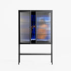 Blue Velvet - Loft Cabinet - Sophie Goudman-Peachey - Antracite - Reeded glass