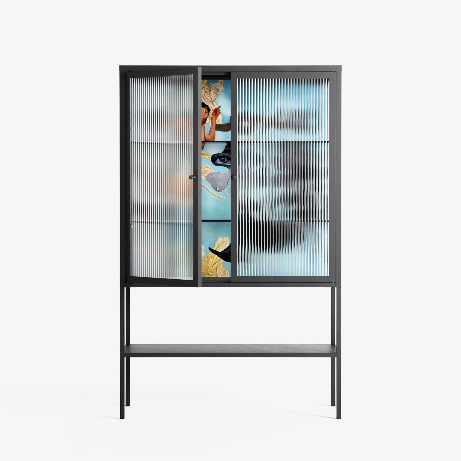 Day Dream - Loft Cabinet - Sophie Goudman-Peachey - Antracite - Reeded glass