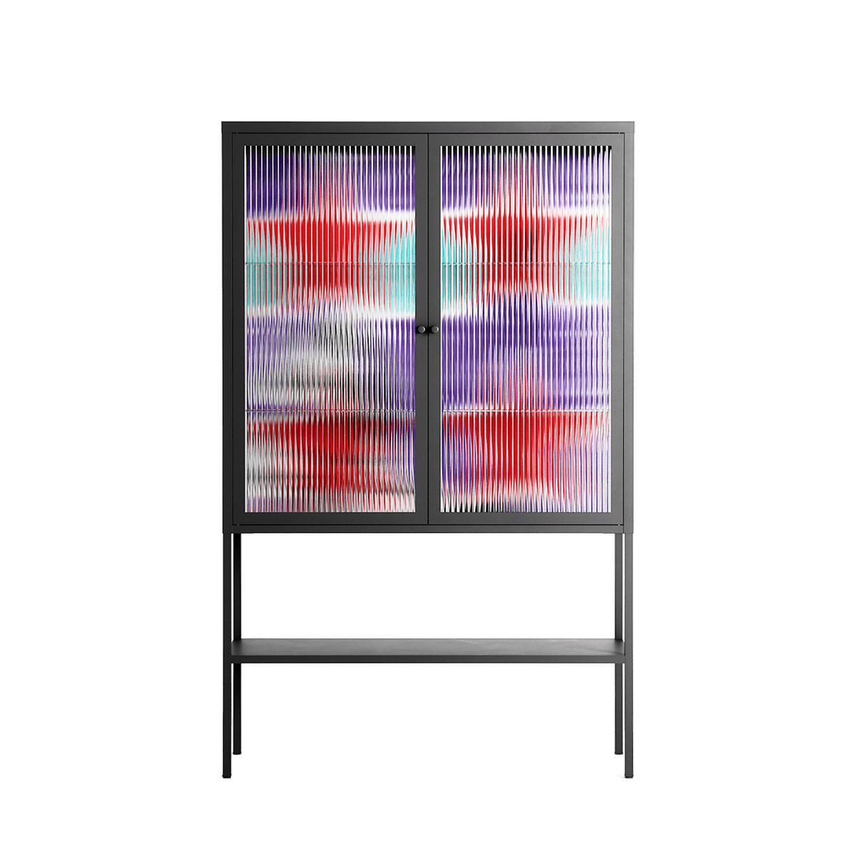 Scenes From - Loft Cabinet - Caitlin Flood-Molyneux - Antracite - Reeded glass