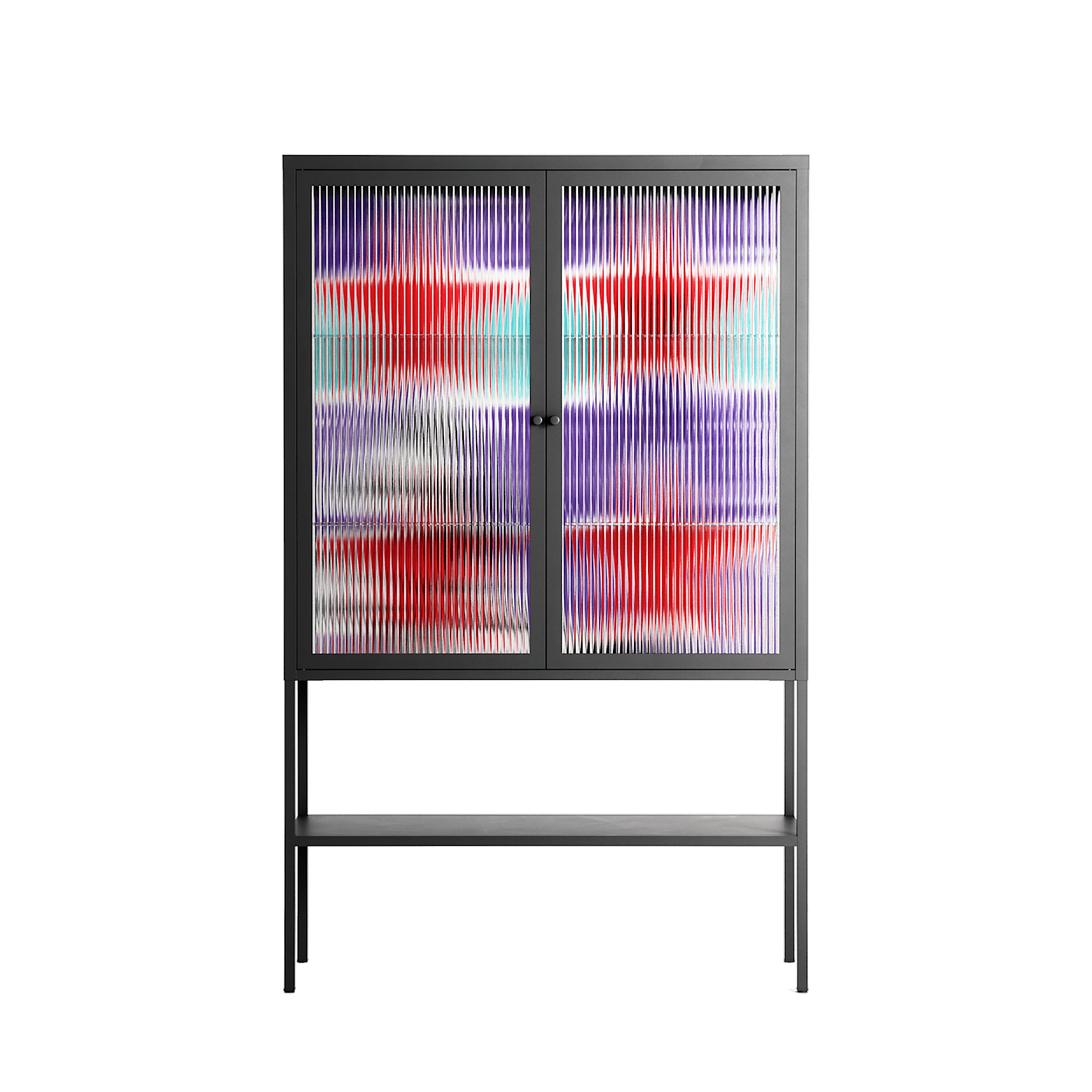 Scenes From - Loft Cabinet - Caitlin Flood-Molyneux - Antracite - Reeded glass