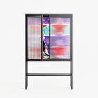 Scenes From - Loft Cabinet - Caitlin Flood-Molyneux - Antracite - Reeded glass
