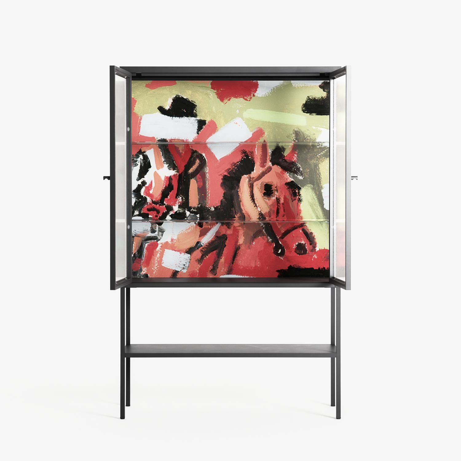 Rogue - Loft Cabinet - Caitlin Flood-Molyneux - Antracite - Reeded glass