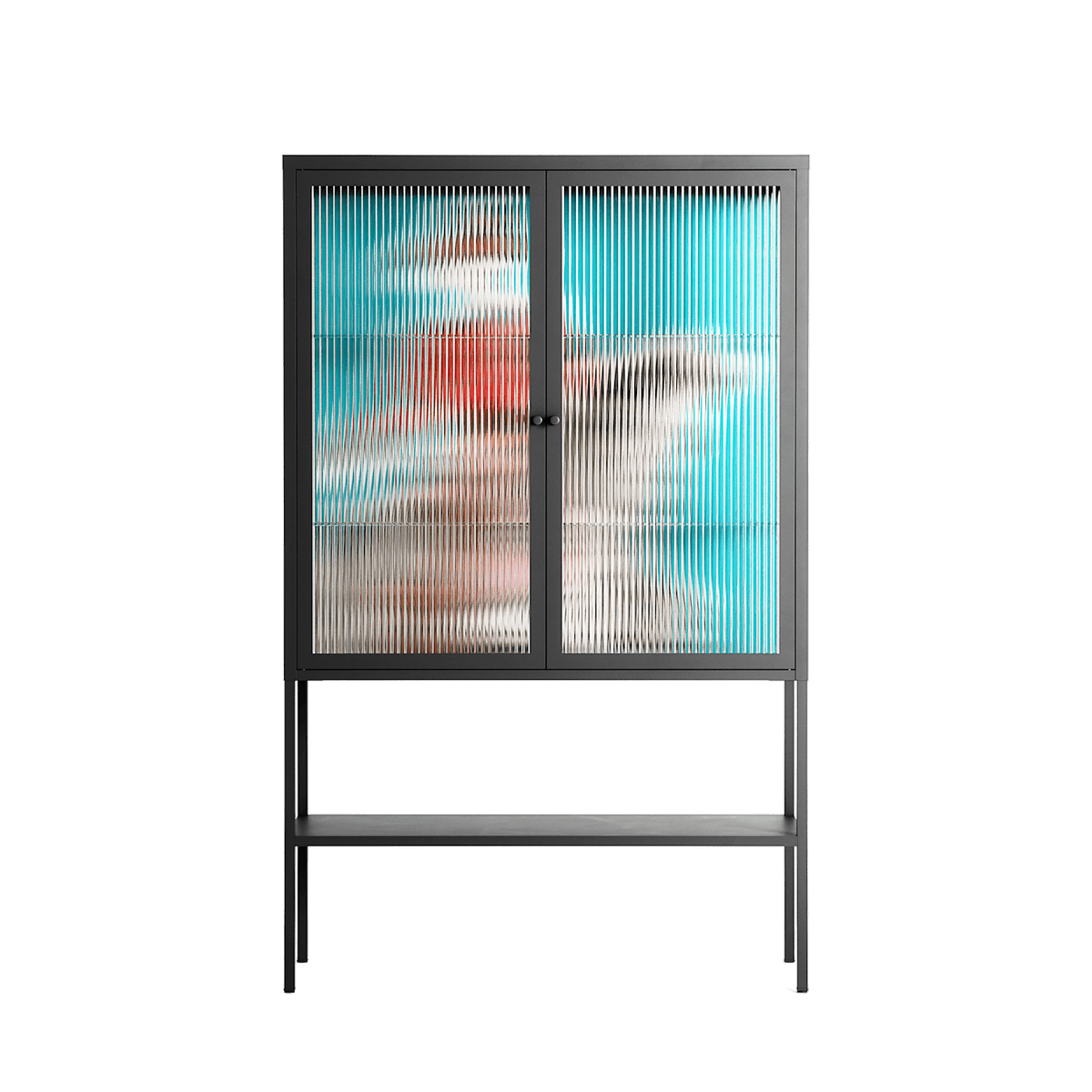 Rush - Loft Cabinet - Caitlin Flood-Molyneux - Antracite - Reeded glass