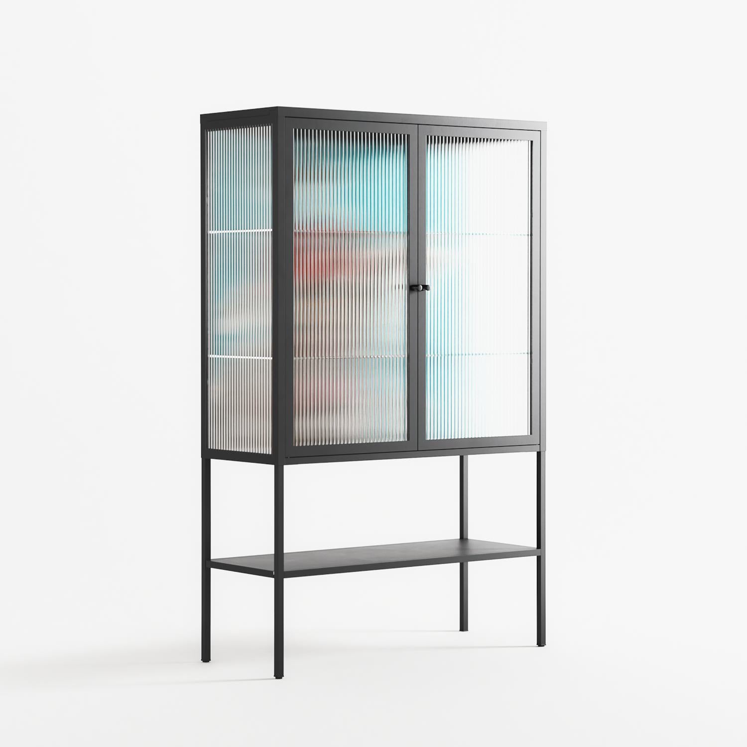 Rush - Loft Cabinet - Caitlin Flood-Molyneux - Antracite - Reeded glass