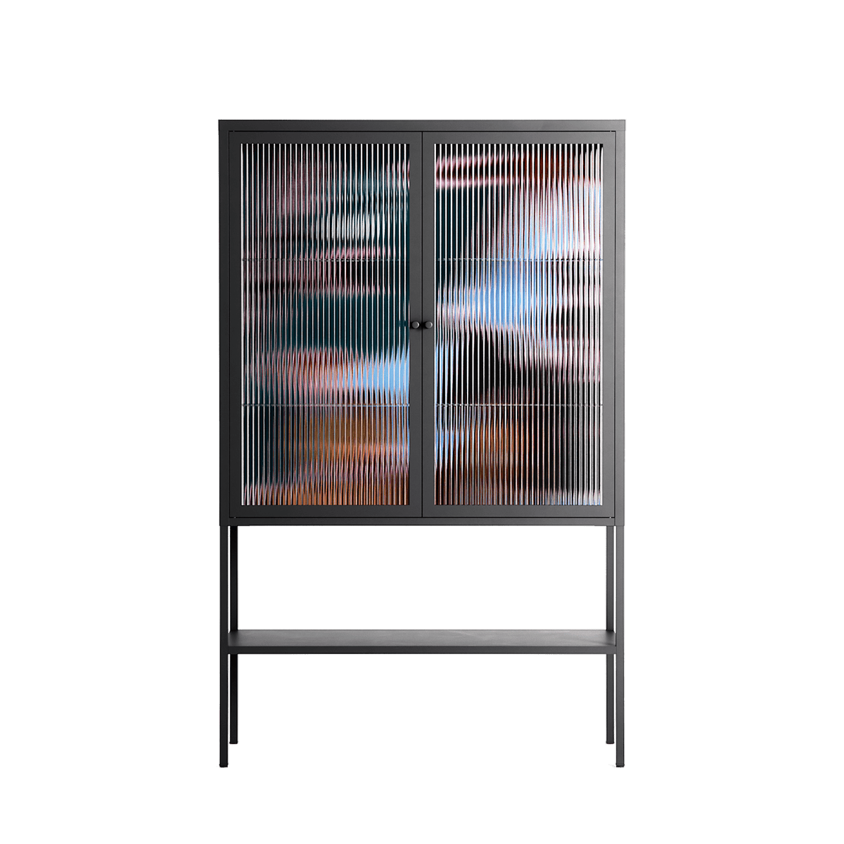 Hidden Sorrow - Loft Cabinet - Caitlin Flood-Molyneux - Antracite - Reeded glass
