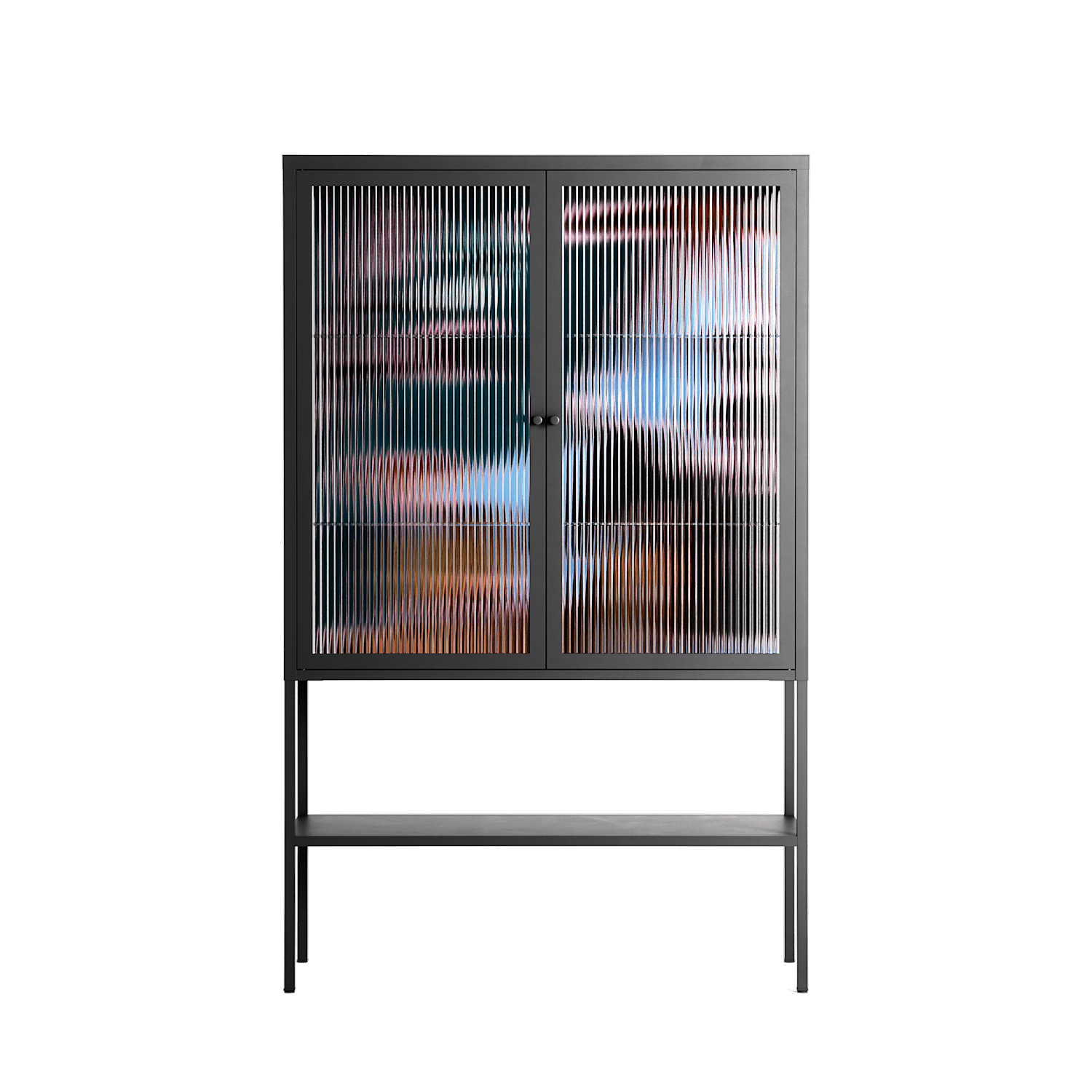 Hidden Sorrow - Loft Cabinet - Caitlin Flood-Molyneux - Antracite - Reeded glass
