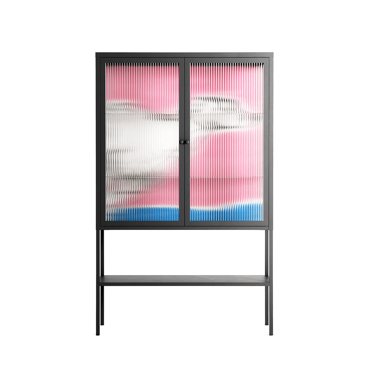 Fleeing - Loft Cabinet - Caitlin Flood-Molyneux - Antracite - Reeded glass