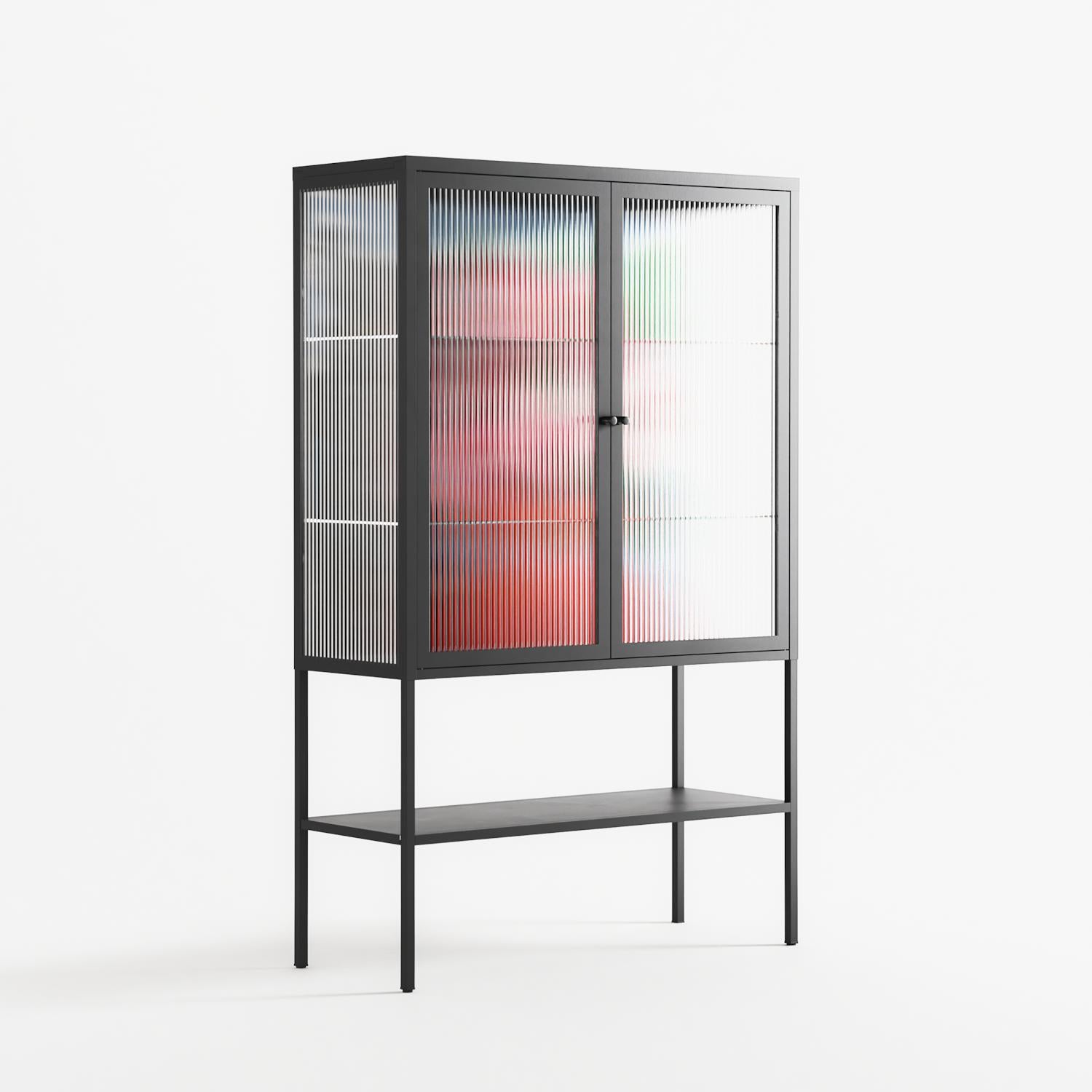 Guardian - Loft Cabinet - Caitlin Flood-Molyneux - Antracite - Reeded glass