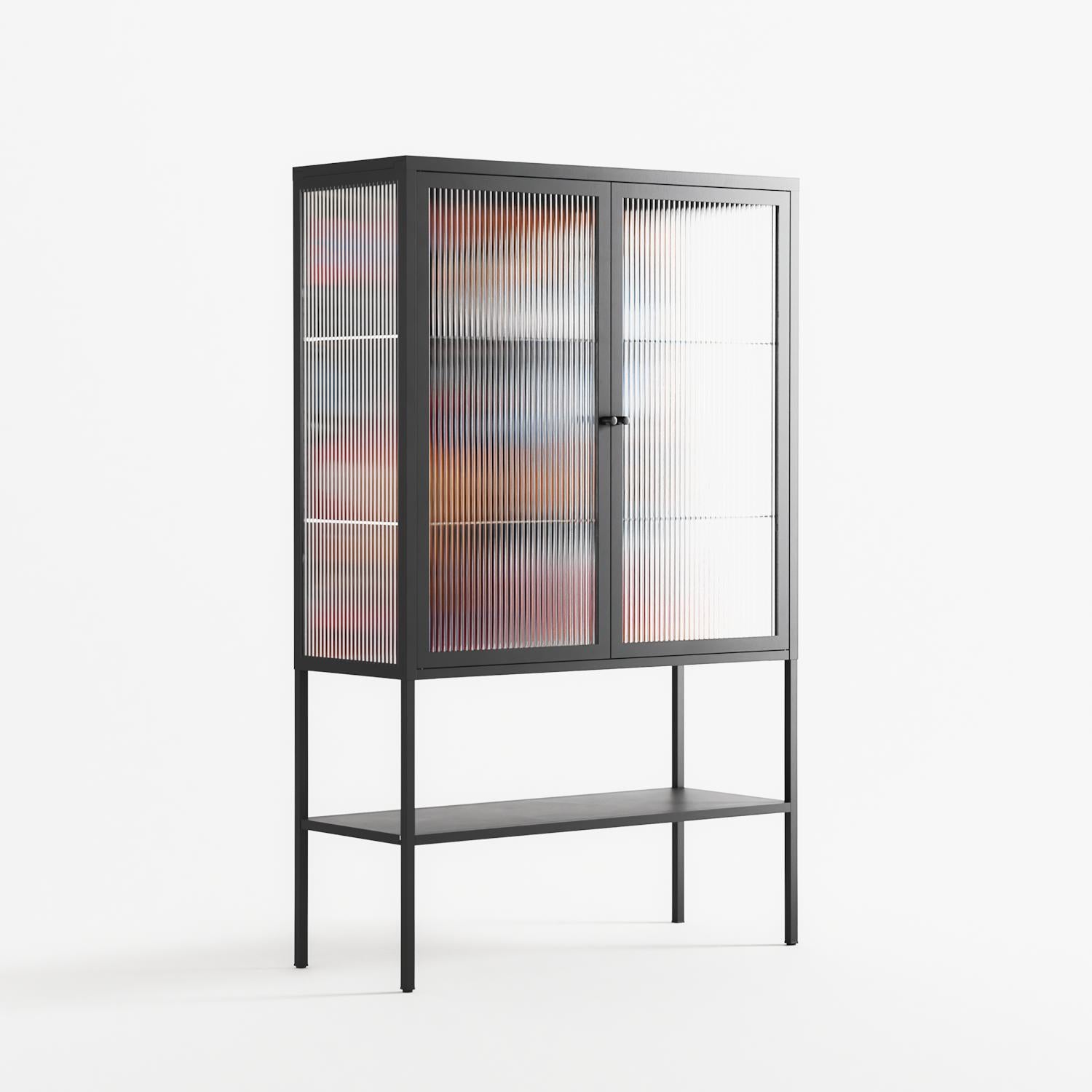 Ambush - Loft Cabinet - Caitlin Flood-Molyneux - Antracite - Reeded glass
