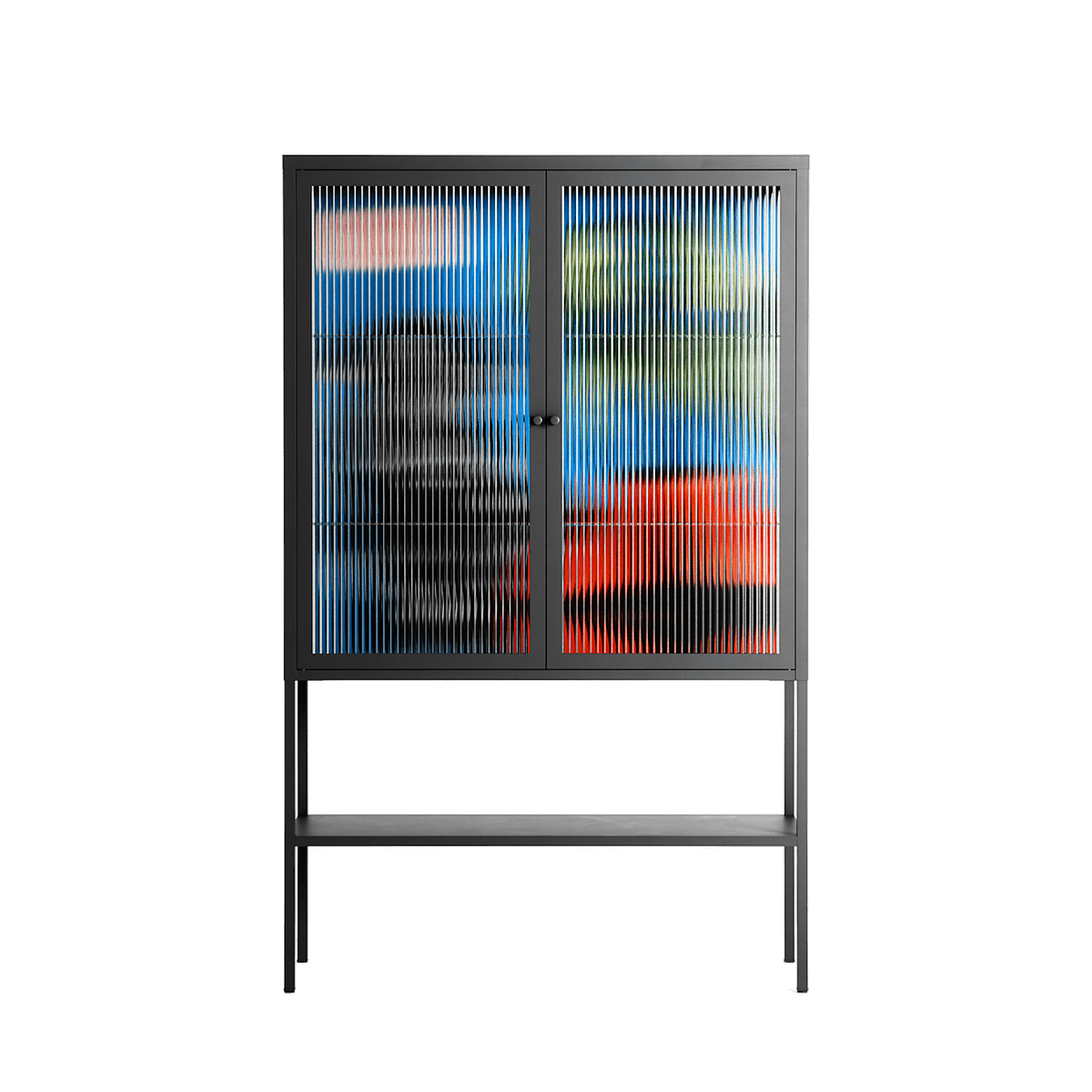 Staying Grounded - Loft Cabinet - Caitlin Flood-Molyneux - Antracite - Reeded glass