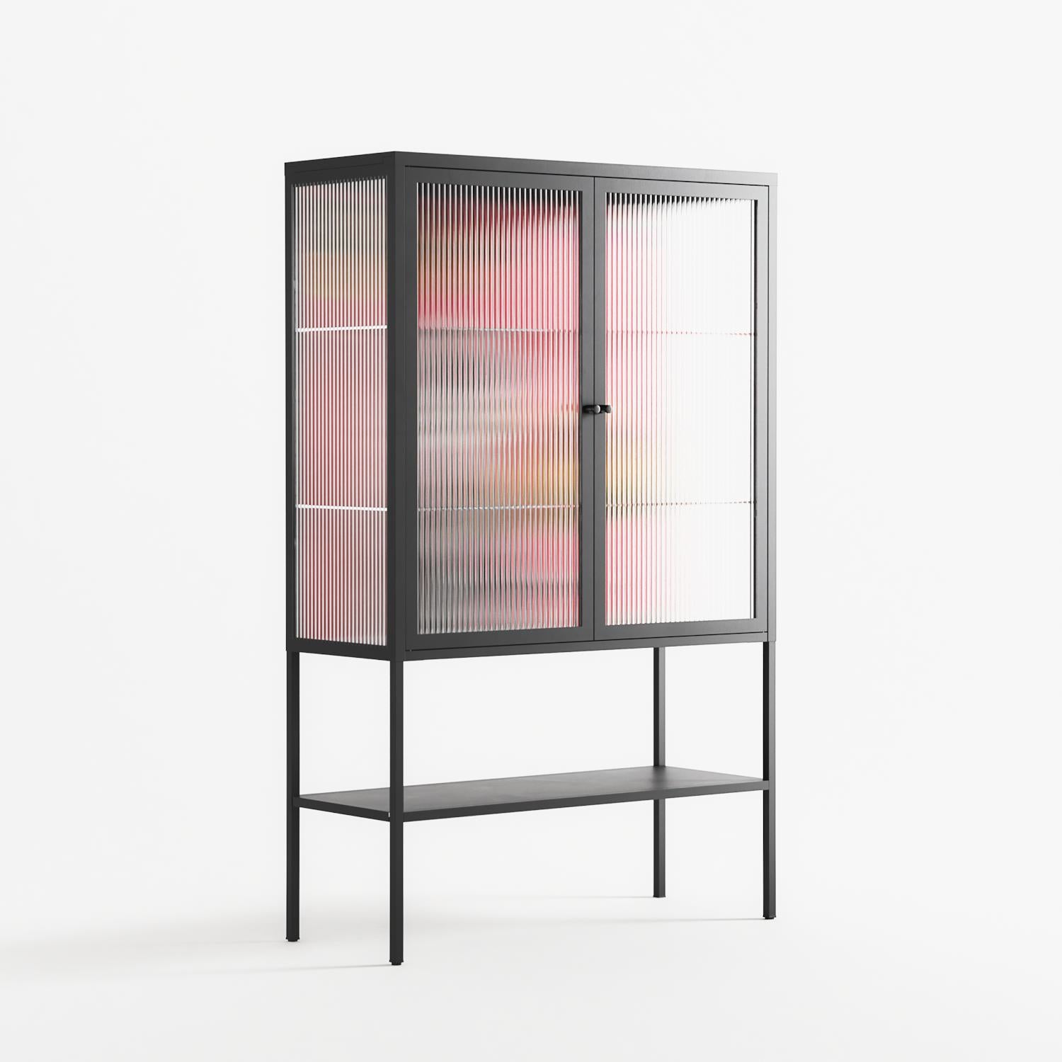 Change - Loft Cabinet - Caitlin Flood-Molyneux - Antracite - Reeded glass