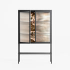 Delight Pink - Loft Cabinet - Diana Catchpole - Antracite - Reeded glass