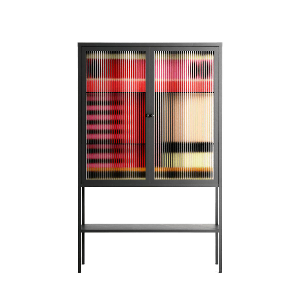 Harmonic - Loft Cabinet - Rikki Hewitt - Antracite - Reeded glass