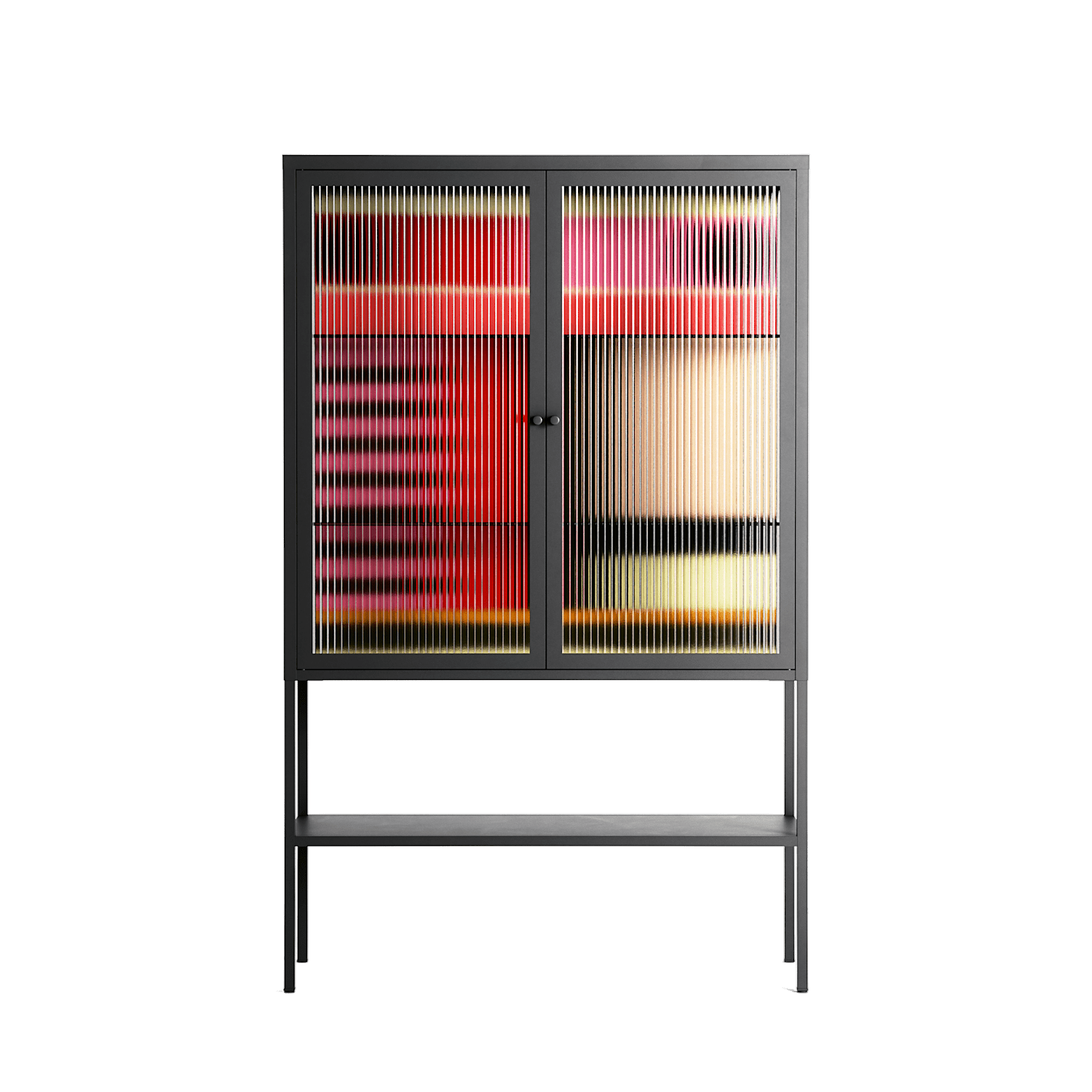Harmonic - Loft Cabinet - Rikki Hewitt - Antracite - Reeded glass