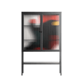 Plume - Loft Cabinet - Rikki Hewitt - Antracite - Reeded glass