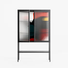 Plume - Loft Cabinet - Rikki Hewitt - Antracite - Reeded glass