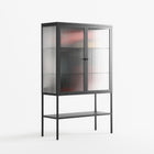 Plume - Loft Cabinet - Rikki Hewitt - Antracite - Reeded glass
