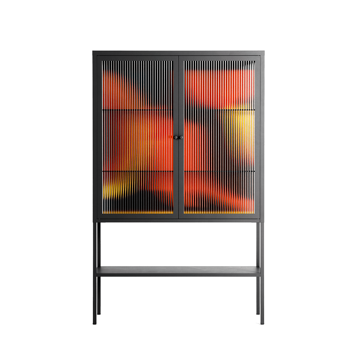 Swift - Loft Cabinet - Rikki Hewitt - Antracite - Reeded glass