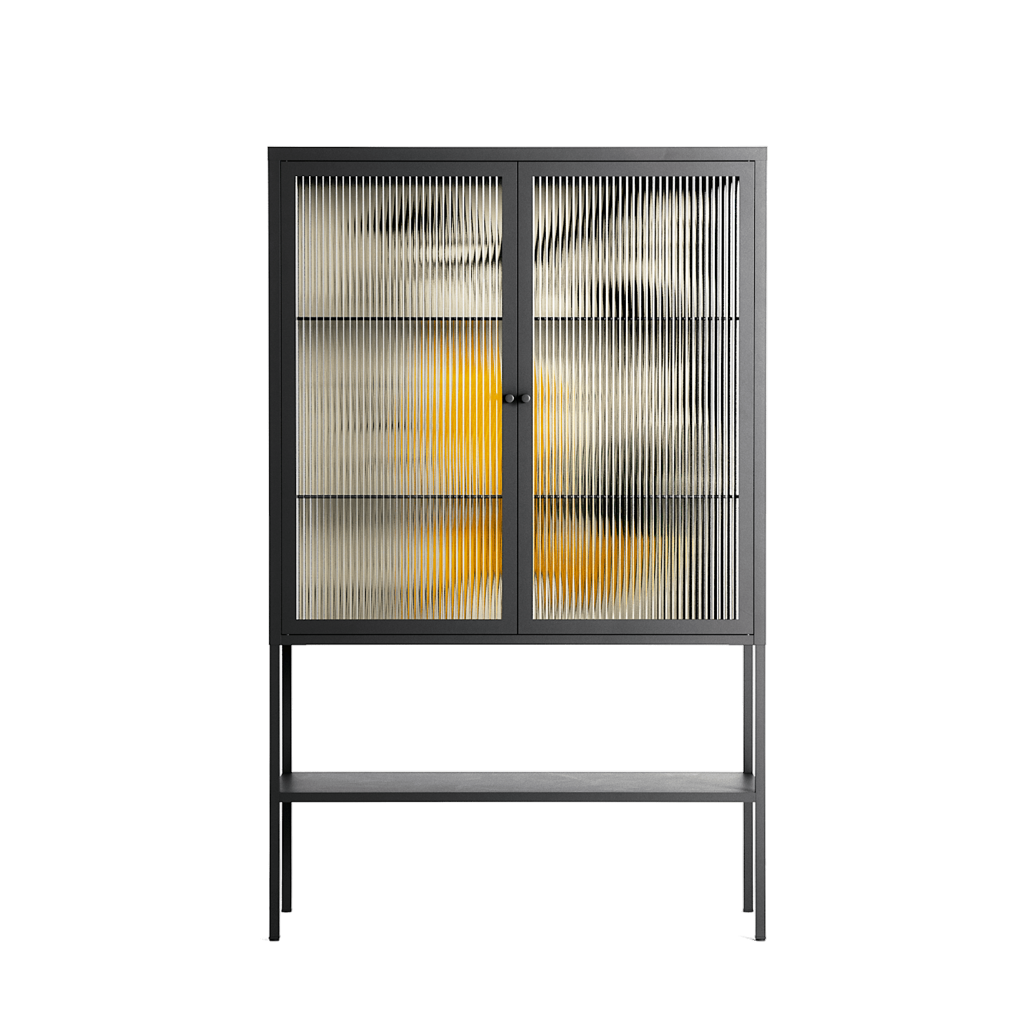Knights - Loft Cabinet - Naia Escribano - Antracite - Reeded glass