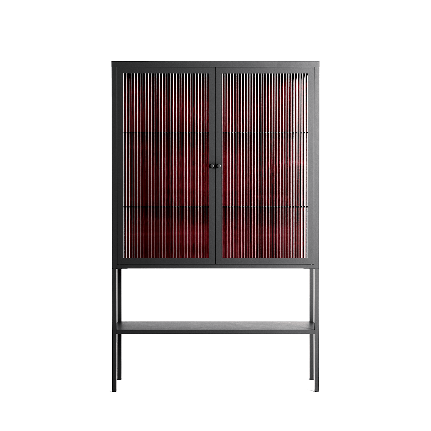 Ornaments - Loft Cabinet - Naia Escribano - Antracite - Reeded glass