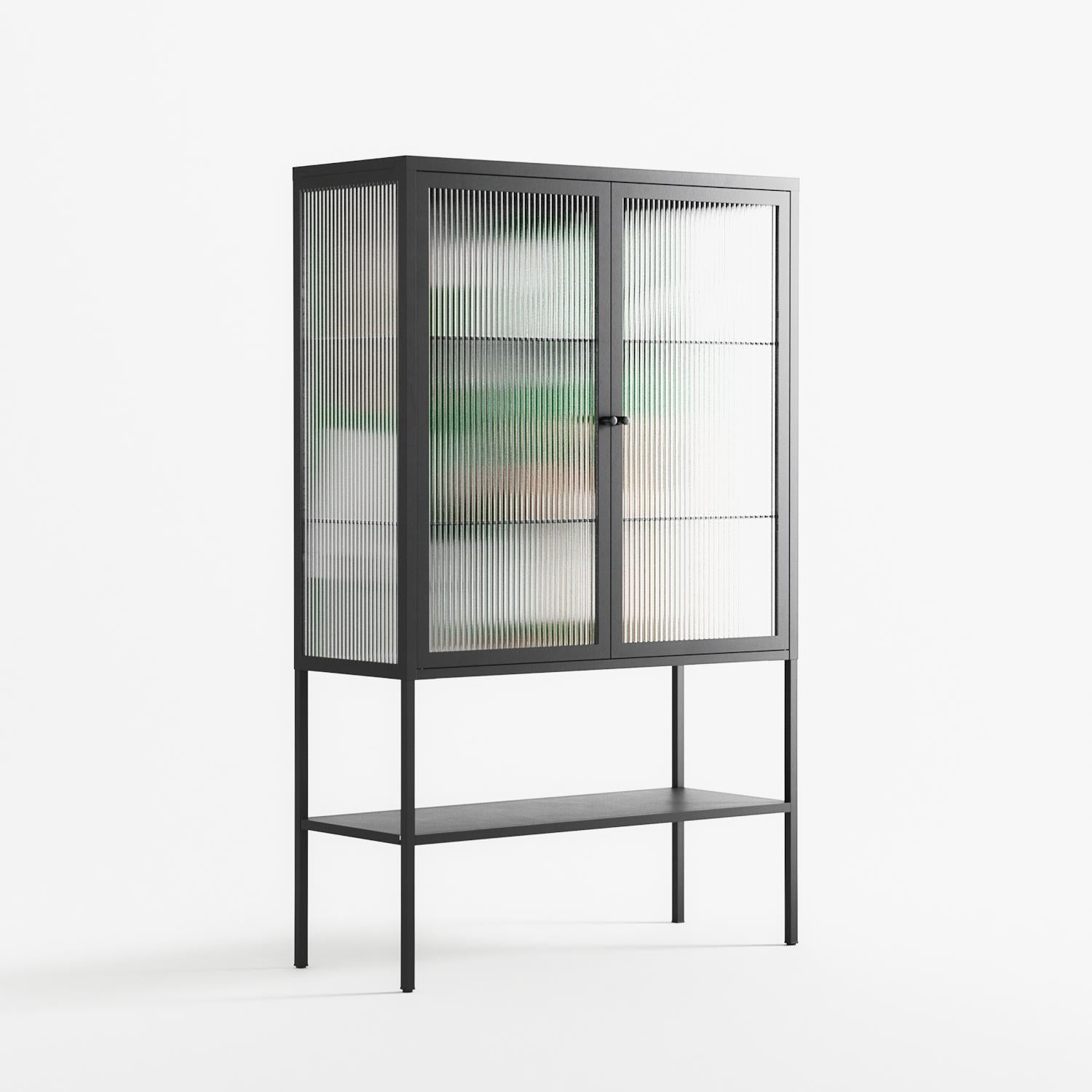 Paisaje - Loft Cabinet - Naia Escribano - Antracite - Reeded glass