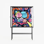 Sansone - Loft Cabinet - Maddalena Fanfani - Antracite - Reeded glass