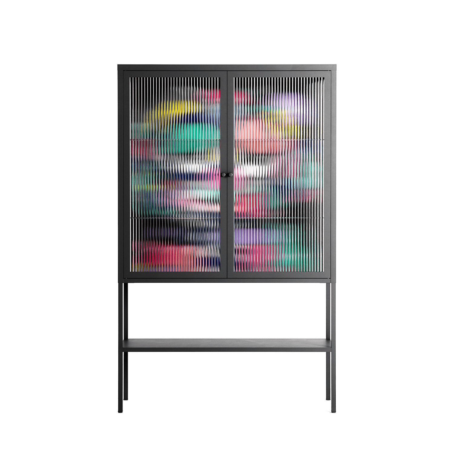 Bobsan - Loft Cabinet - Maddalena Fanfani - Antracite - Reeded glass