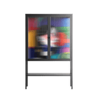 Chained To Perception - Loft Cabinet - Mathilda Kienast - Antracite - Reeded glass