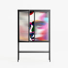 Fragments Of A Painted Souls - Loft Cabinet - Mathilda Kienast - Antracite - Reeded glass