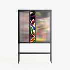 Orbiting Around Herself - Loft Cabinet - Mathilda Kienast - Antracite - Reeded glass