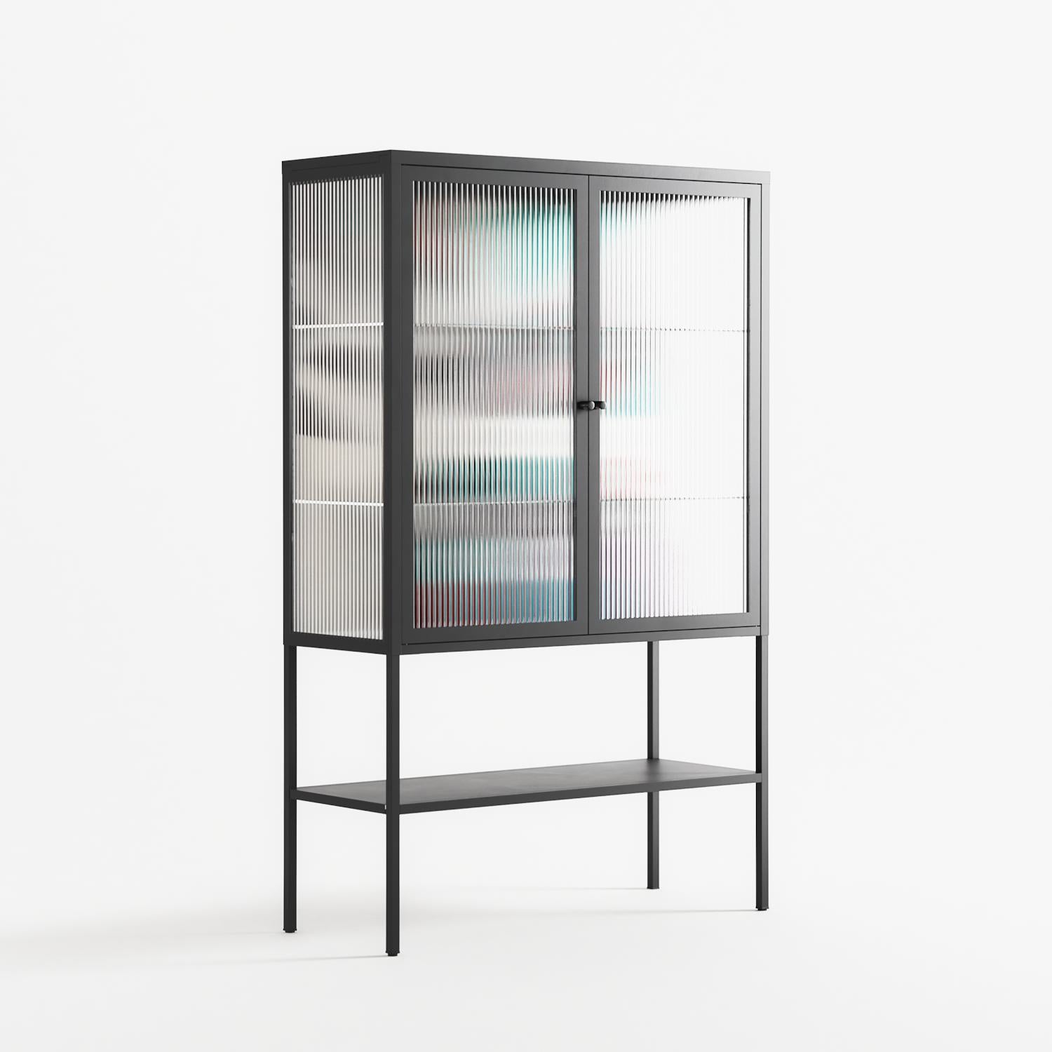 The Dessolution - Loft Cabinet - Mathilda Kienast - Antracite - Reeded glass