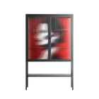 Unseen In Plain Sight - Loft Cabinet - Mathilda Kienast - Antracite - Reeded glass