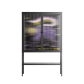 Be Nice Or Leave - Loft Cabinet - Mo Kalache - Antracite - Reeded glass