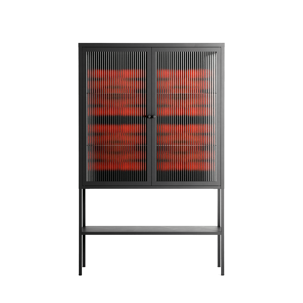 Berry Branch - Loft Cabinet - Ethan Fender - Antracite - Reeded glass