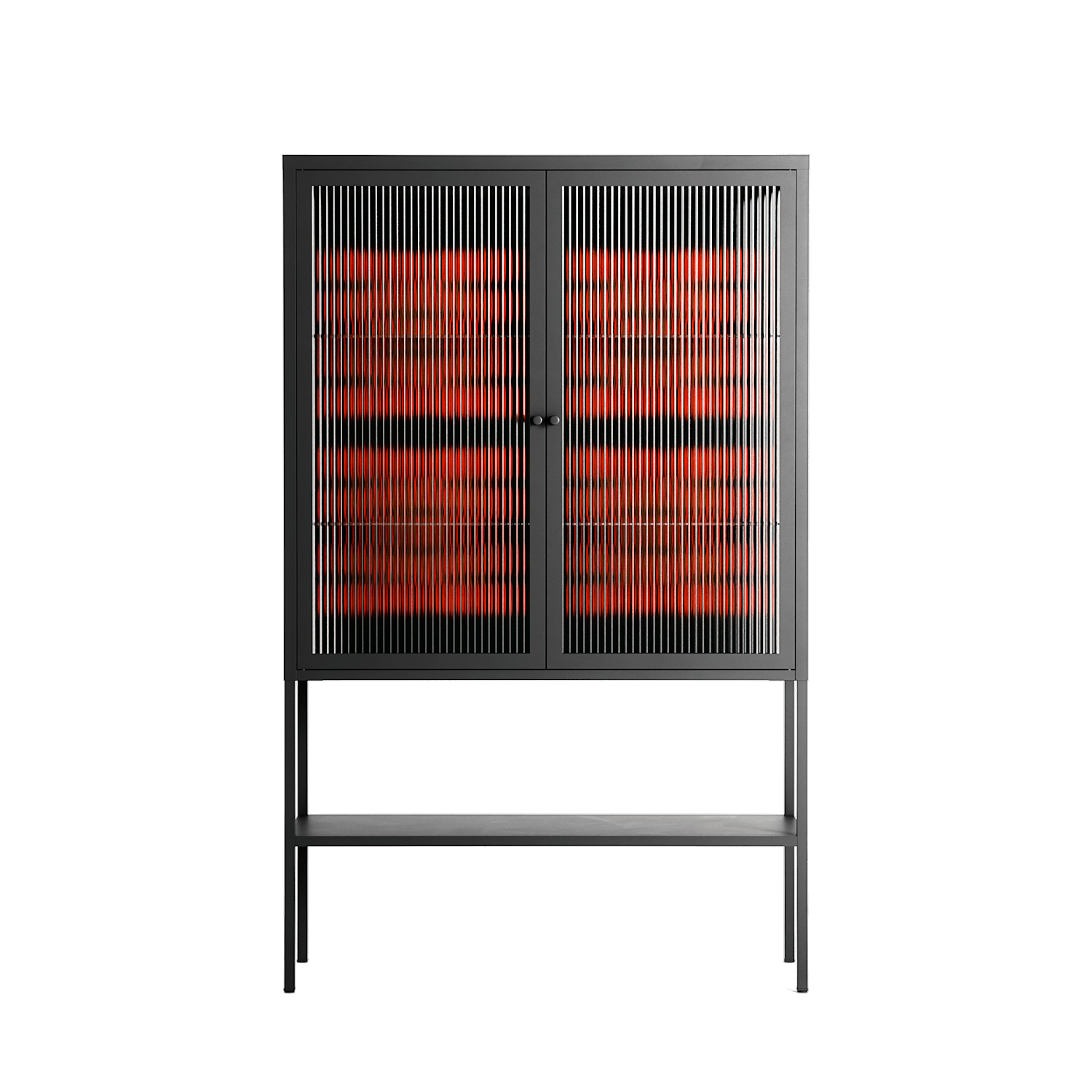 Berry Branch - Loft Cabinet - Ethan Fender - Antracite - Reeded glass