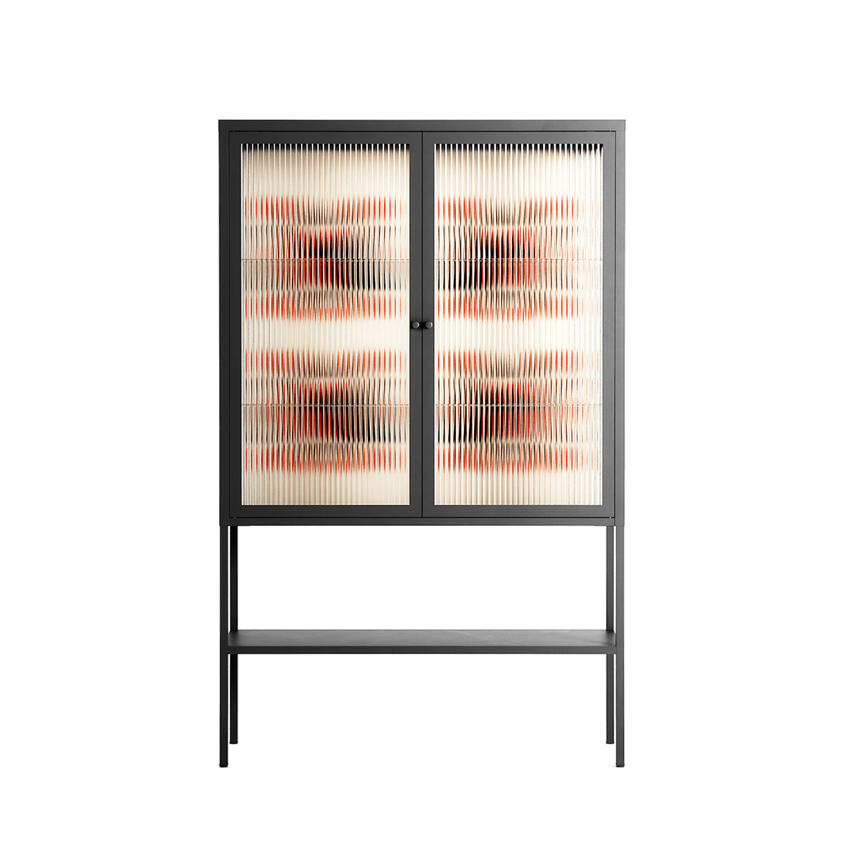 Crow Del Sol - Loft Cabinet - Ethan Fender - Antracite - Reeded glass