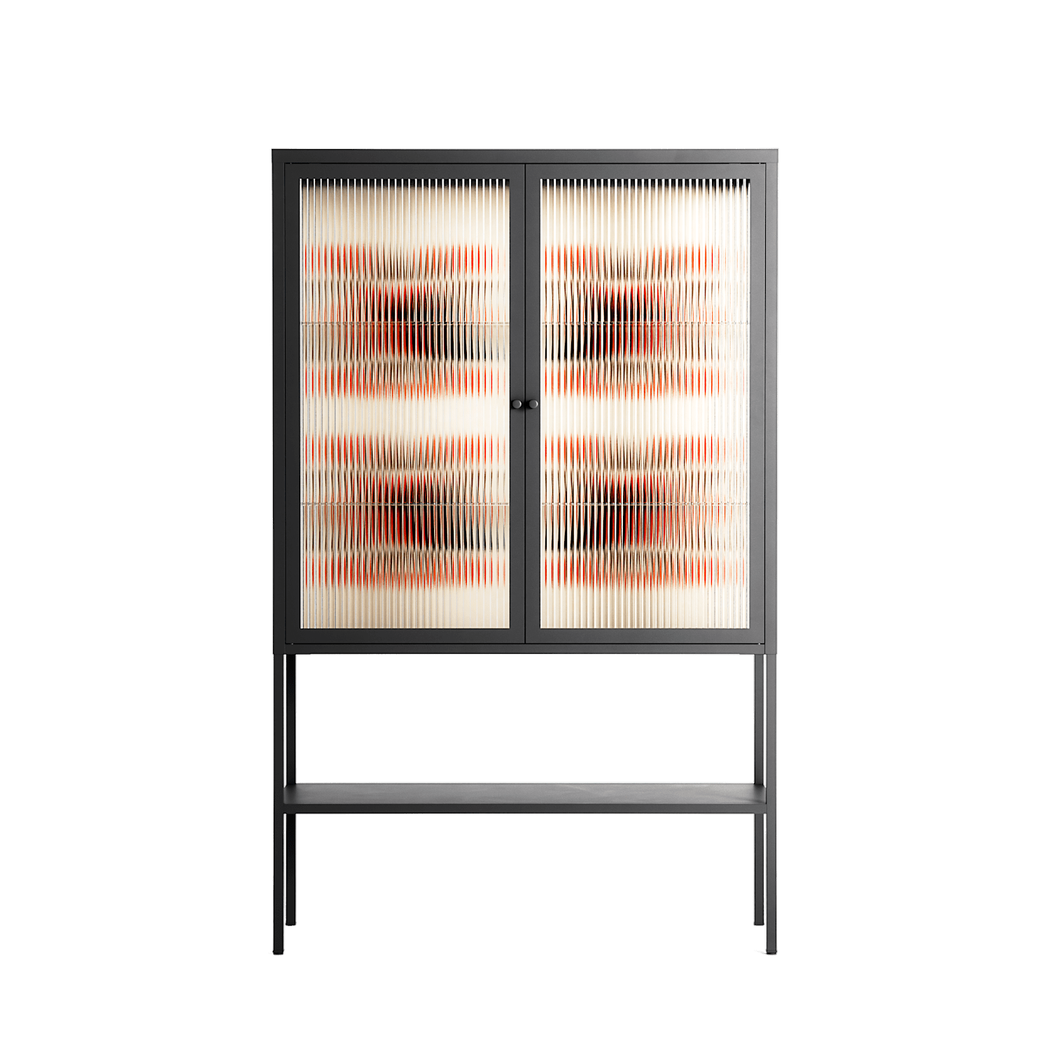 Crow Del Sol - Loft Cabinet - Ethan Fender - Antracite - Reeded glass