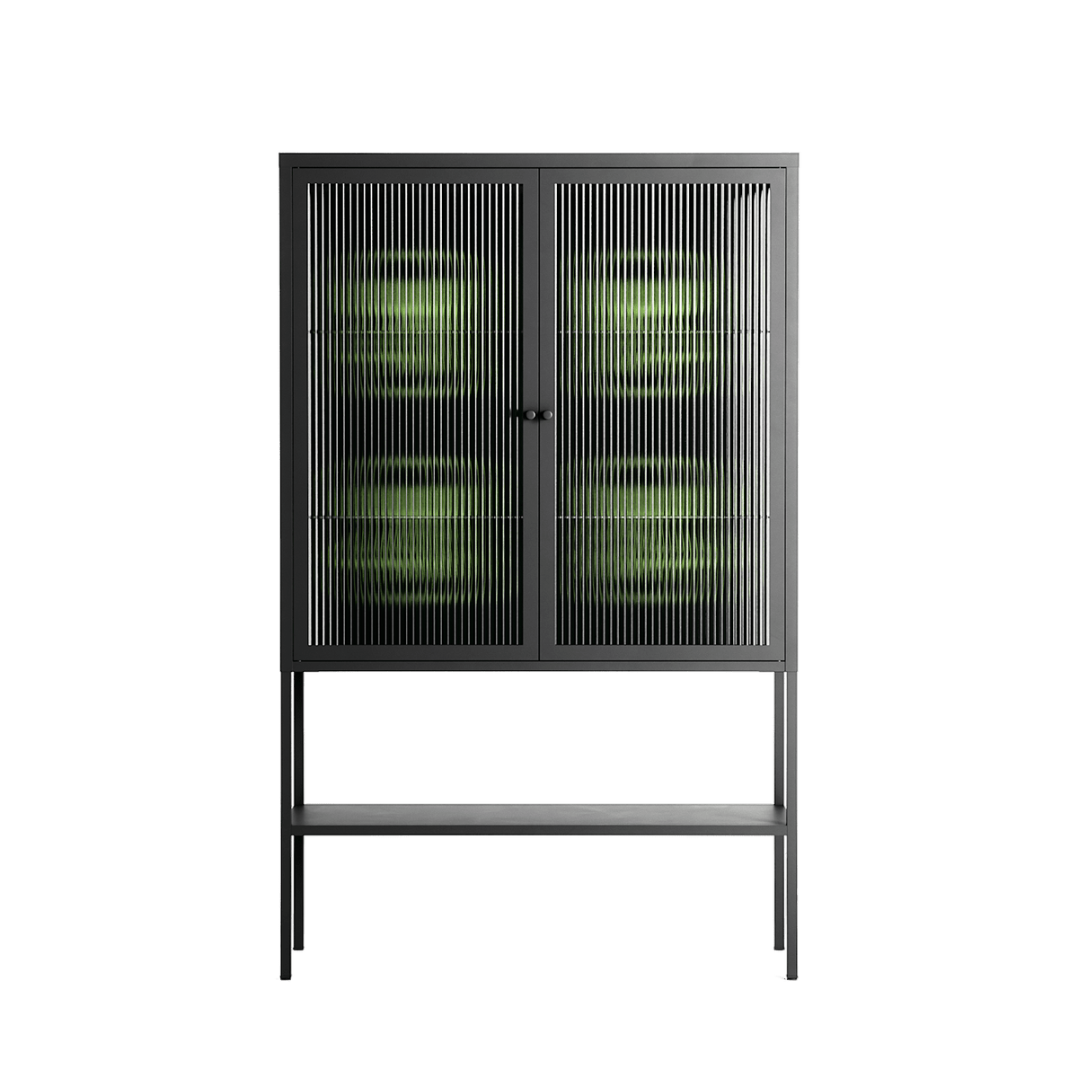 Evergreen Stag - Loft Cabinet - Ethan Fender - Antracite - Reeded glass