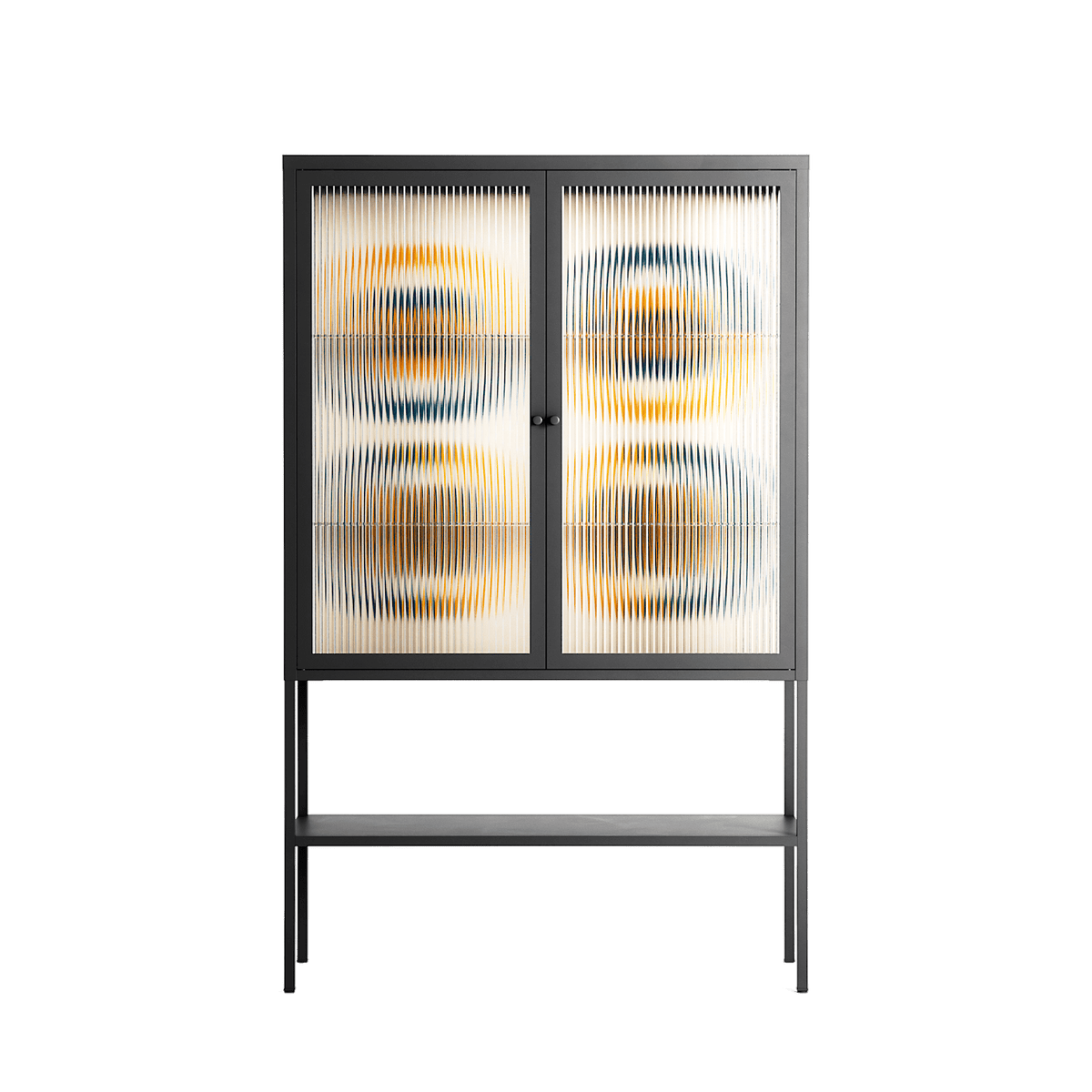 Gleam Dusk - Loft Cabinet - Ethan Fender - Antracite - Reeded glass