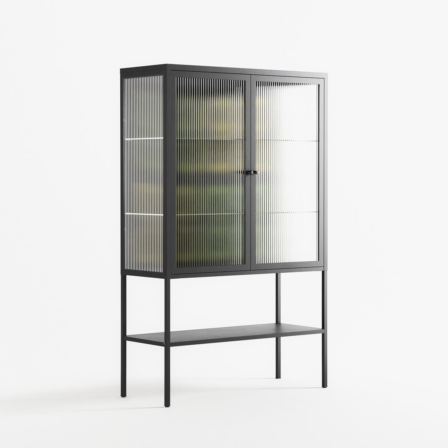 Ultra Bloom - Loft Cabinet - Ethan Fender - Antracite - Reeded glass