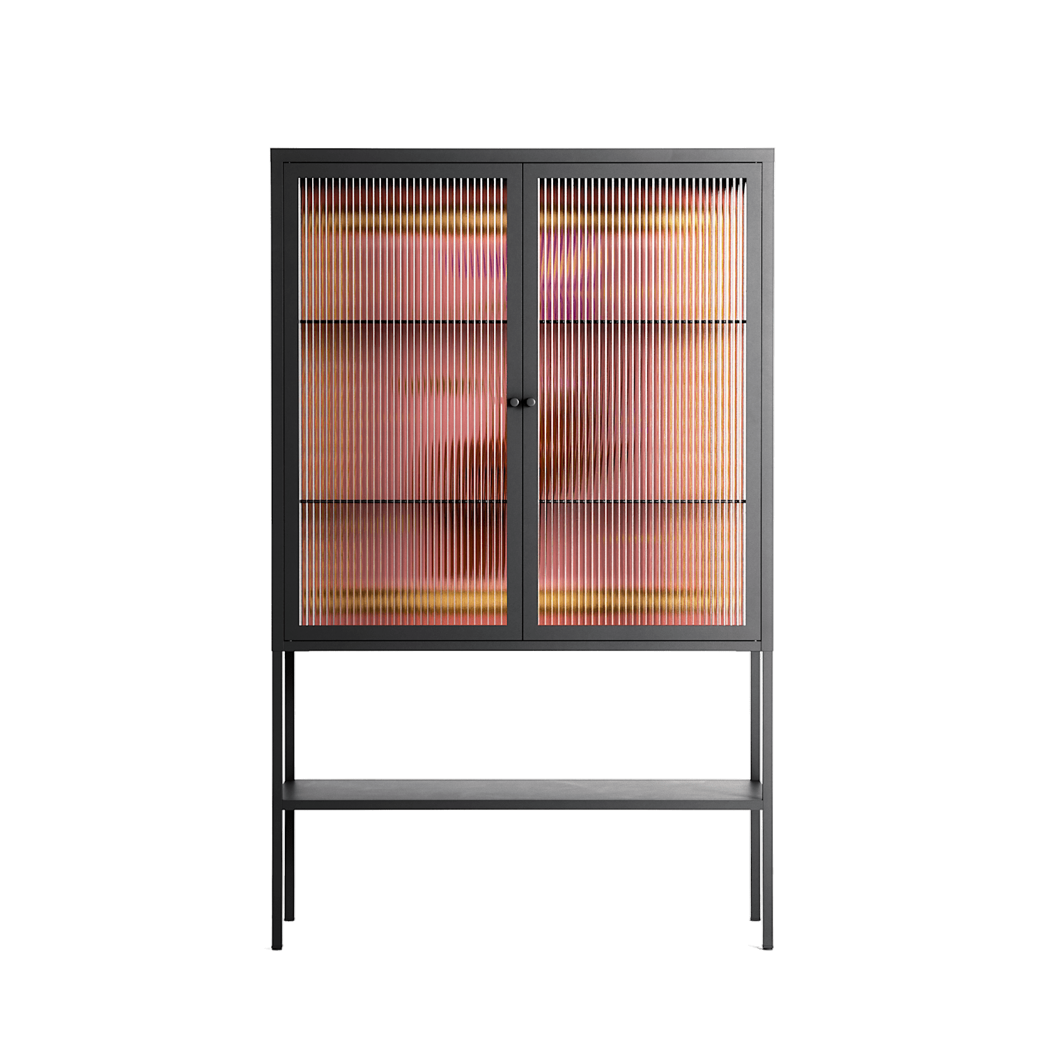 Connect With Nature - Loft Cabinet - Raissa Oltmanns - Antracite - Reeded glass