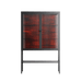 Wottosque Red - Loft Cabinet - Craig Watkins - Antracite - Reeded glass