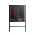 The Man Behind The Curtain - Loft Cabinet - Kristin Eriksson - Antracite - Reeded glass