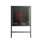 The Man Behind The Curtain - Loft Cabinet - Kristin Eriksson - Antracite - Reeded glass